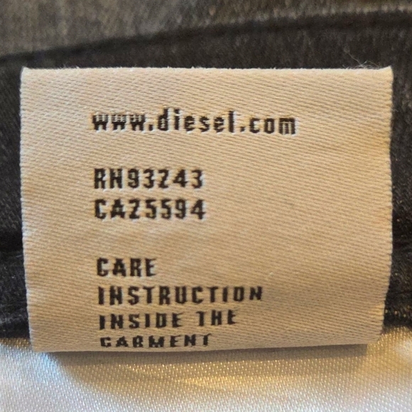 NWT Diesel D-Joy Slim Fit Black Jeans Size 27 - Picture 12 of 15